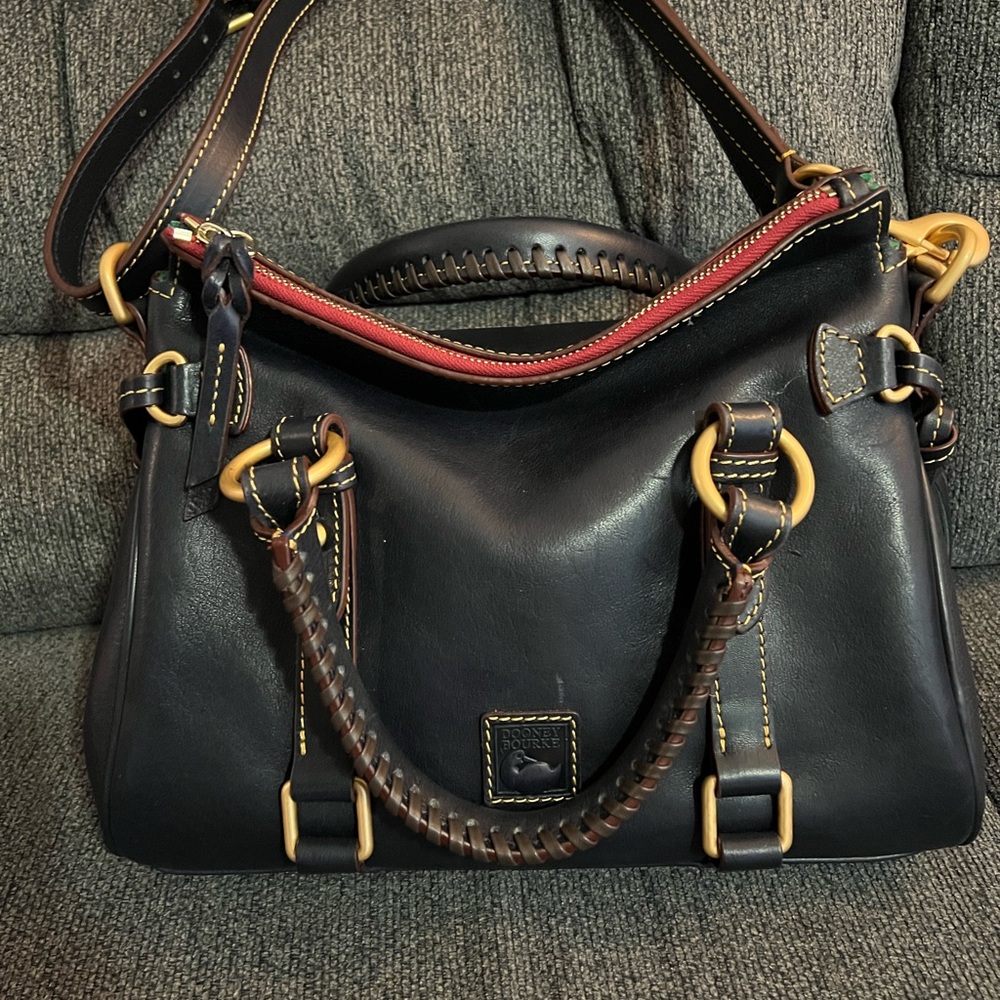 Dooney & Bourke Navy Florentine Satchel Handbag